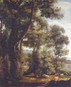 Landscape with a goatherd and goats